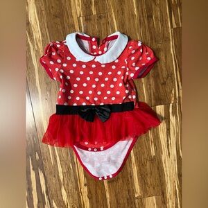Red Polka Dot Baby Dress with White Collar
